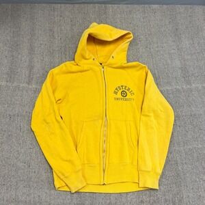 Hysteric Glamour University Zip Up Hoodie Mens Medium Yellow 2000s